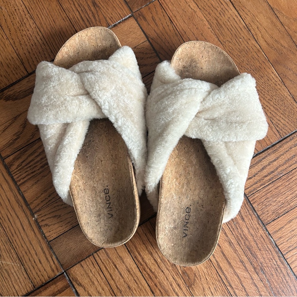 Vince Furry Sandals Size 7